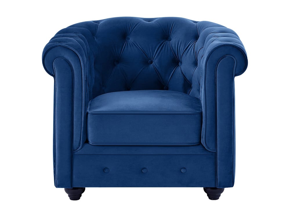 Fauteuil droit velours bleu roi — Beyit