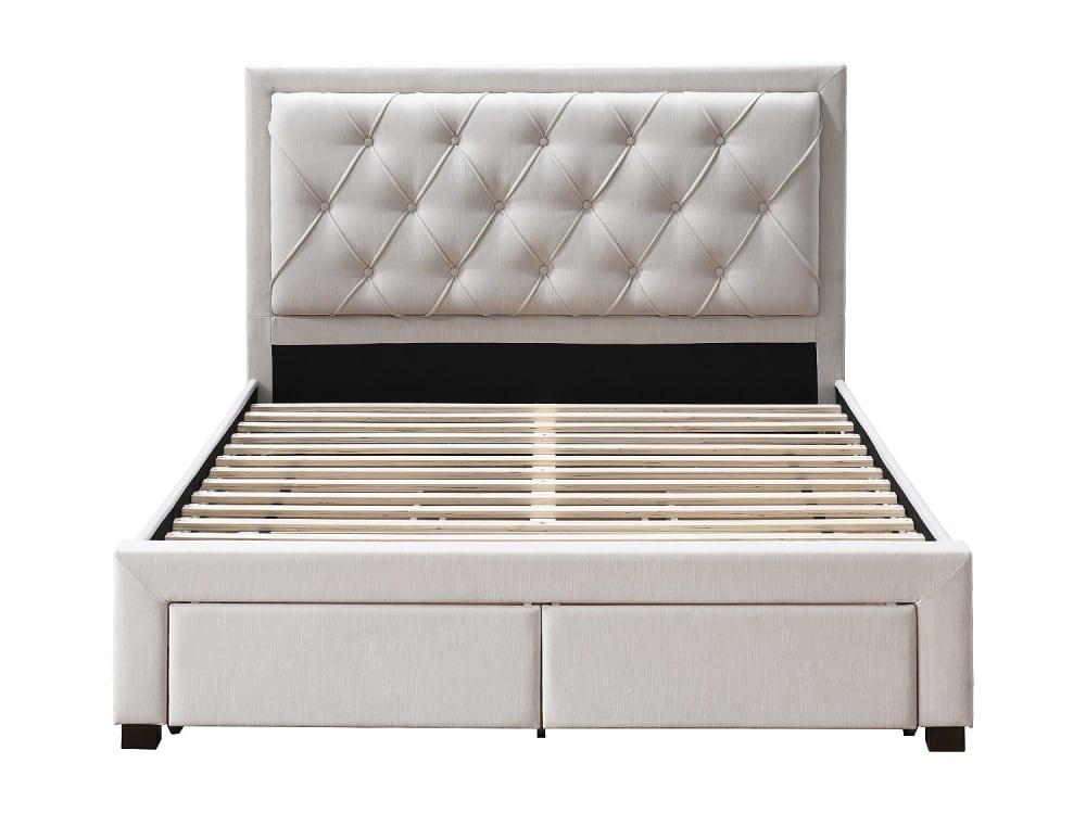 cadre de lit  beige 160