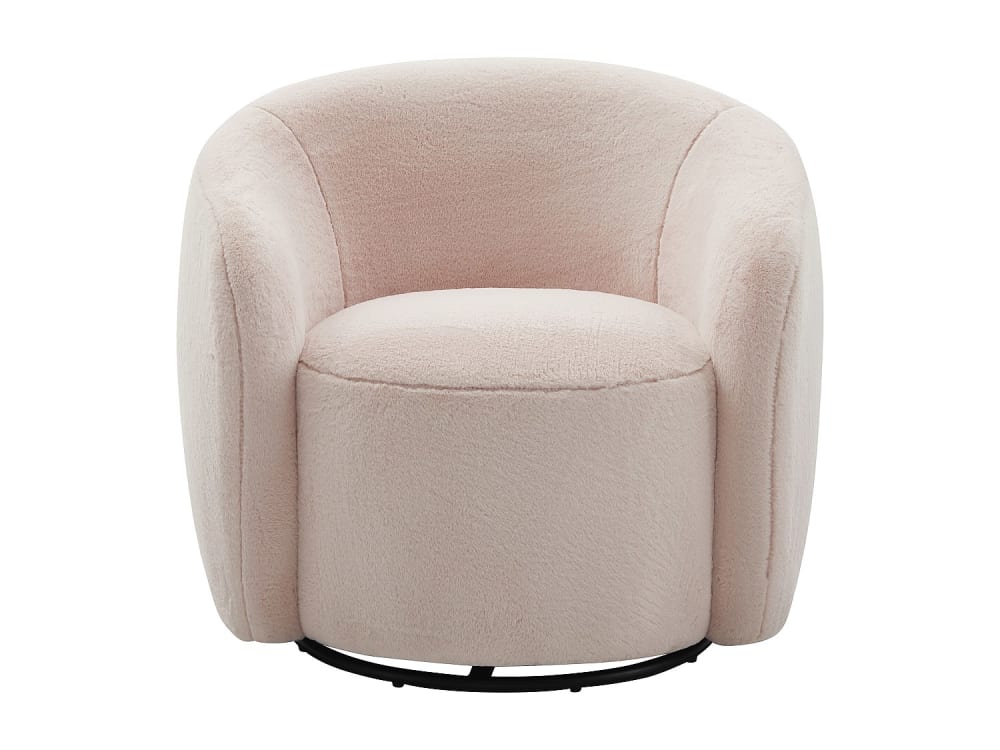 fauteuil droit fourrure - rose