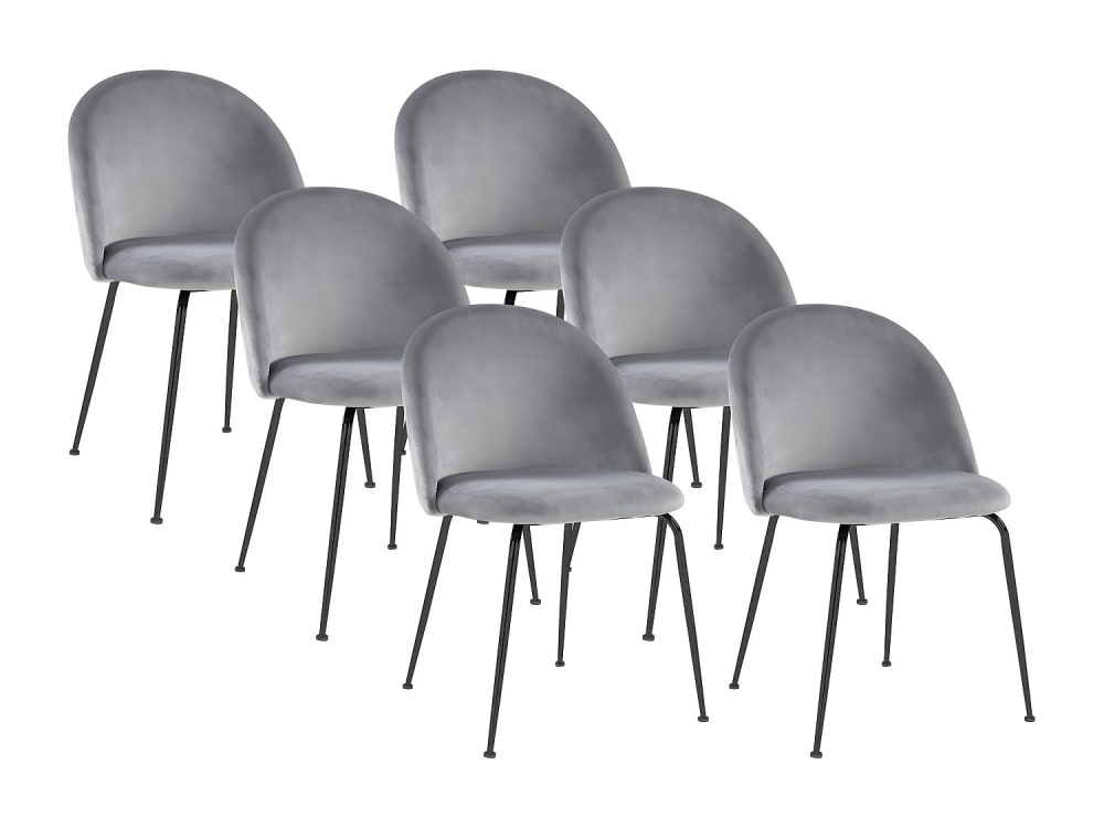 Lot de 6 chaises velours