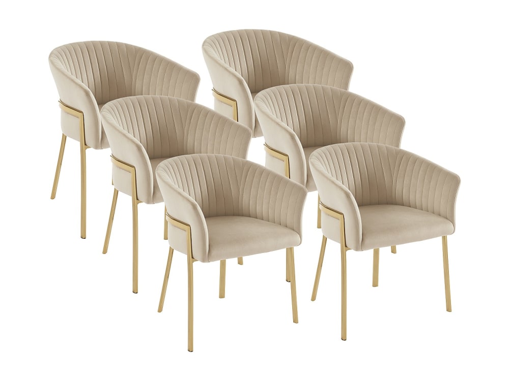 Lot de 6 chaises velours