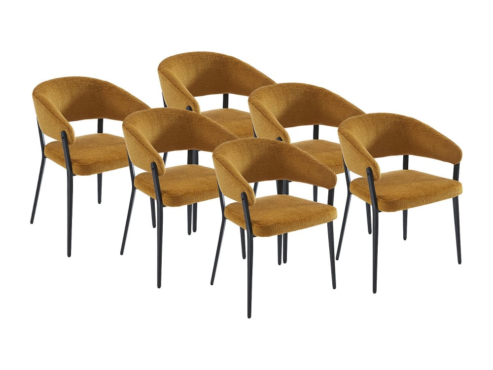 Lot de 6 chaises  jaune