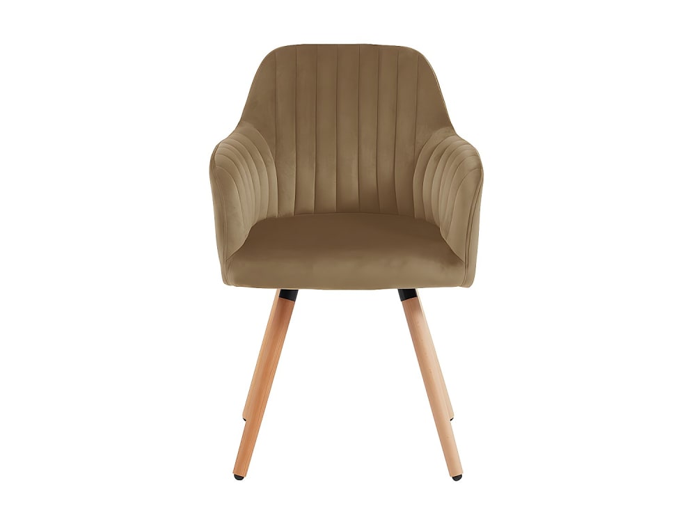 chaise velours beige