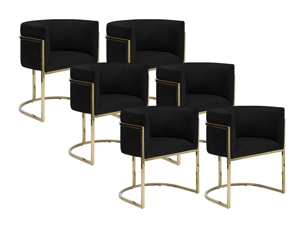 Lot de 6 chaises velours