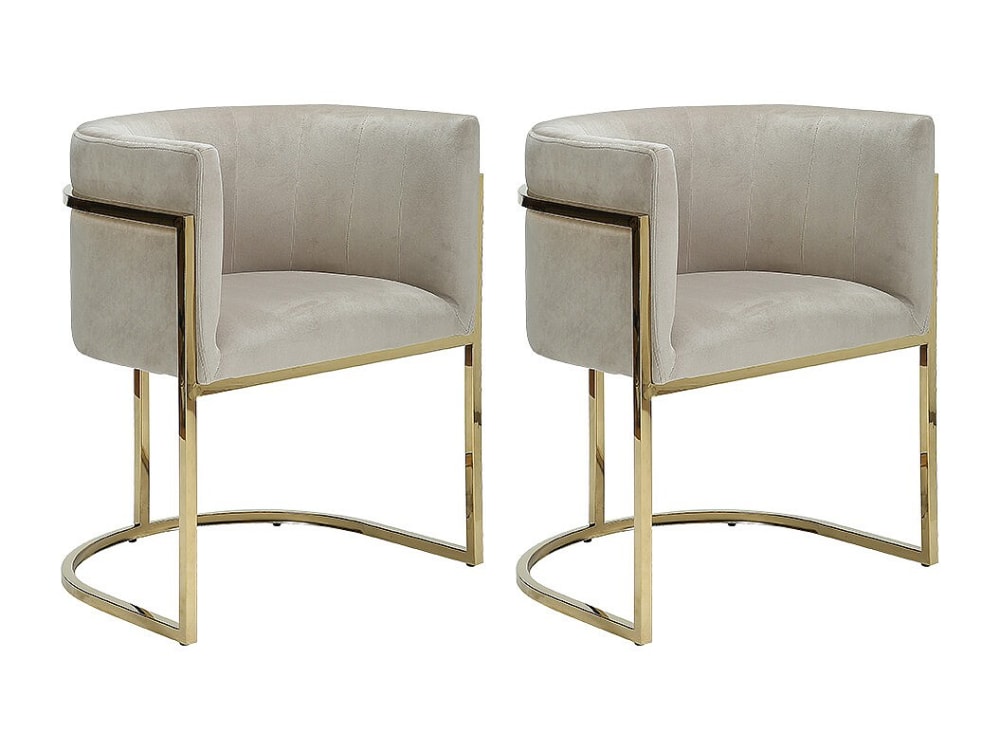 Lot de 2 chaises avec - acier inoxydable