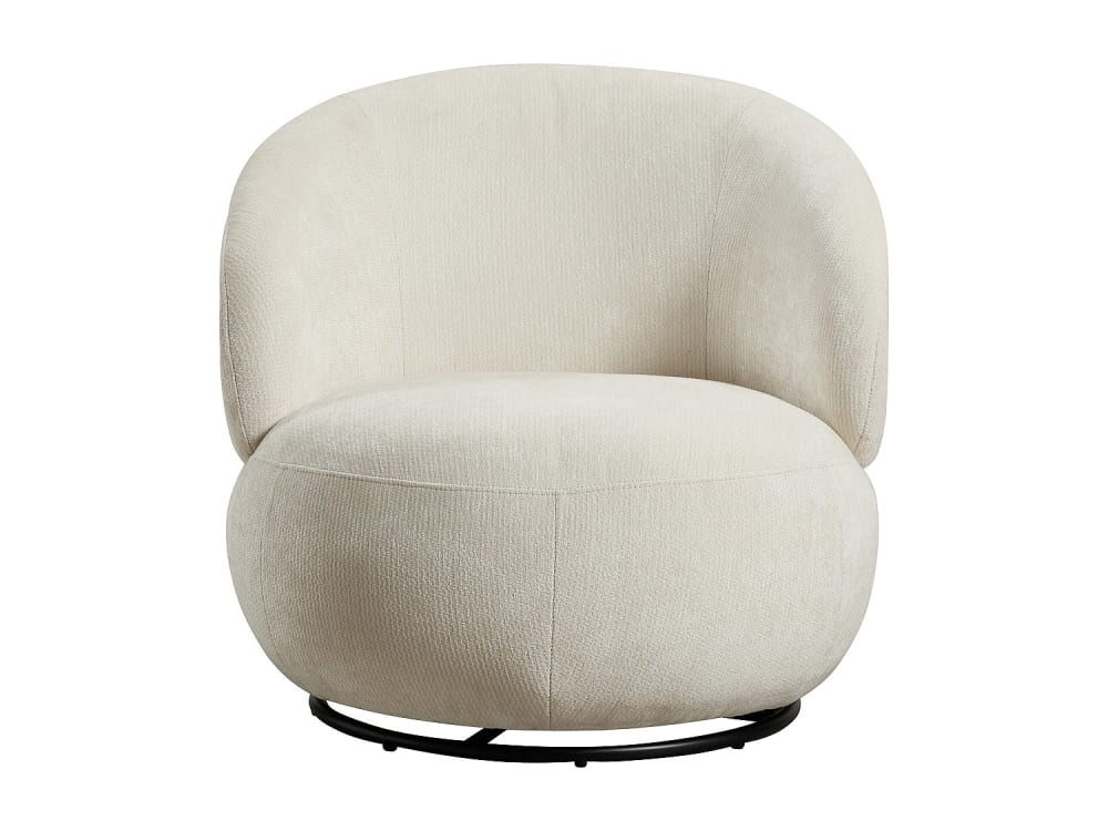 Fauteuil droit polyester beige