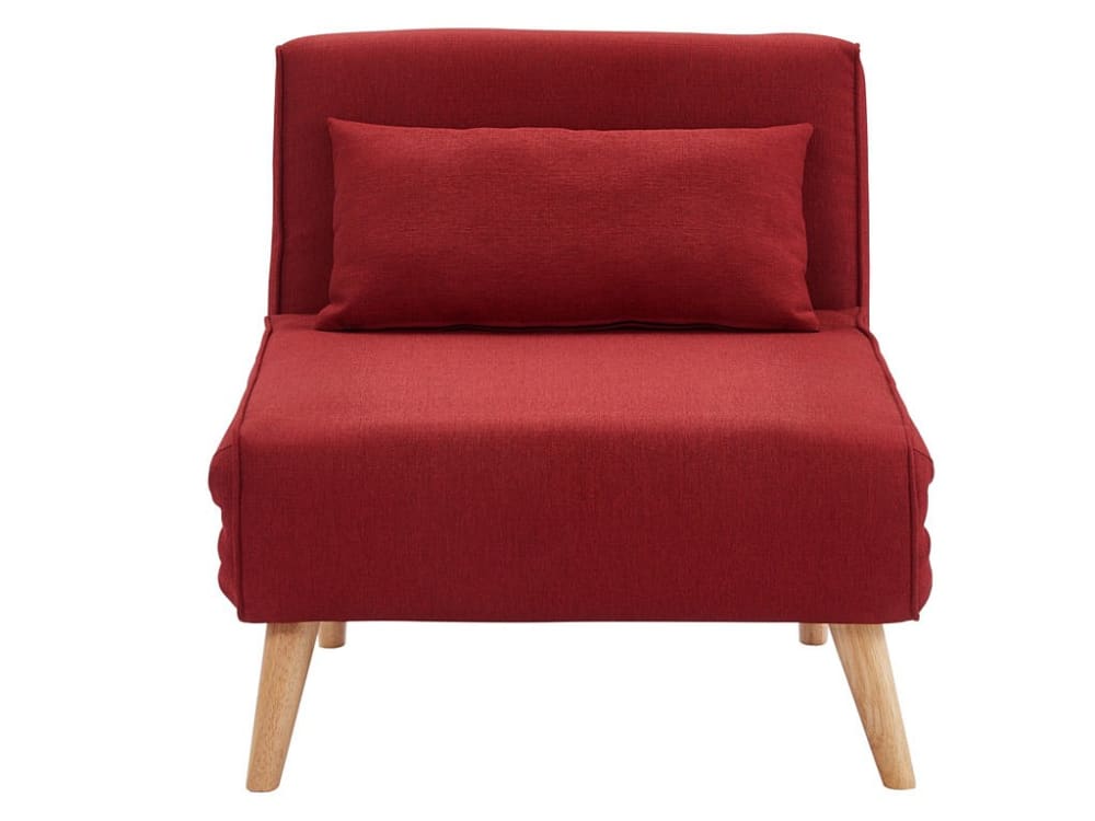 Fauteuil convertible polyester rouge Fauteuil convertible polyester rouge