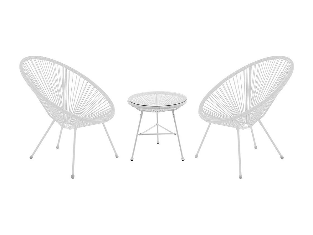 Ensemble salon de jardin - blanc