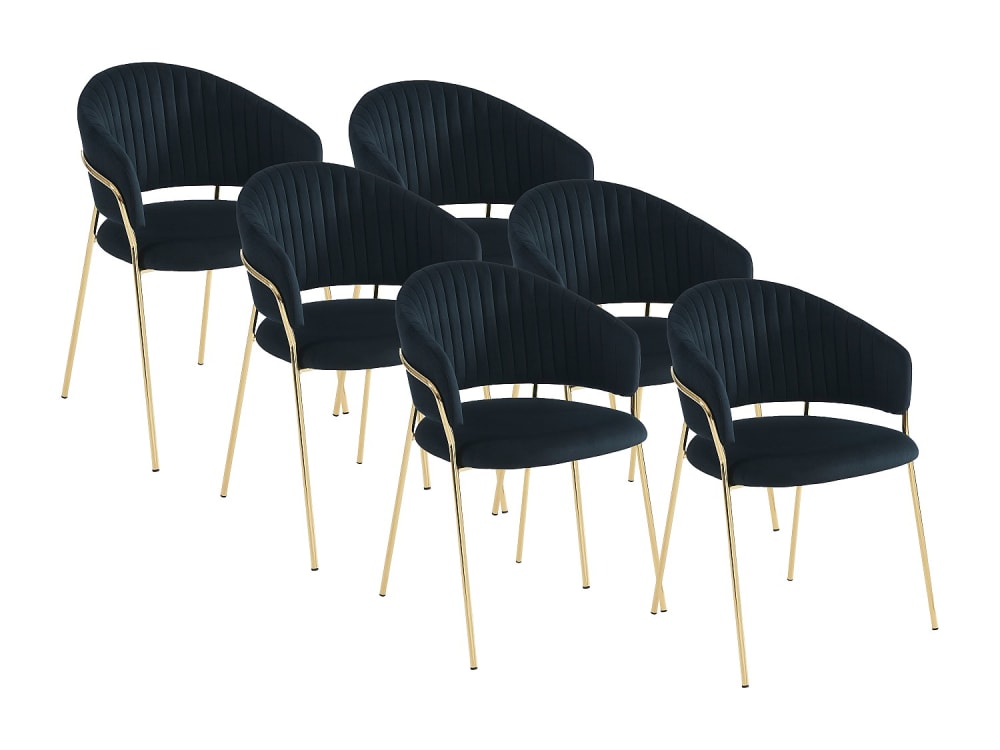 Lot de 6 chaises velours