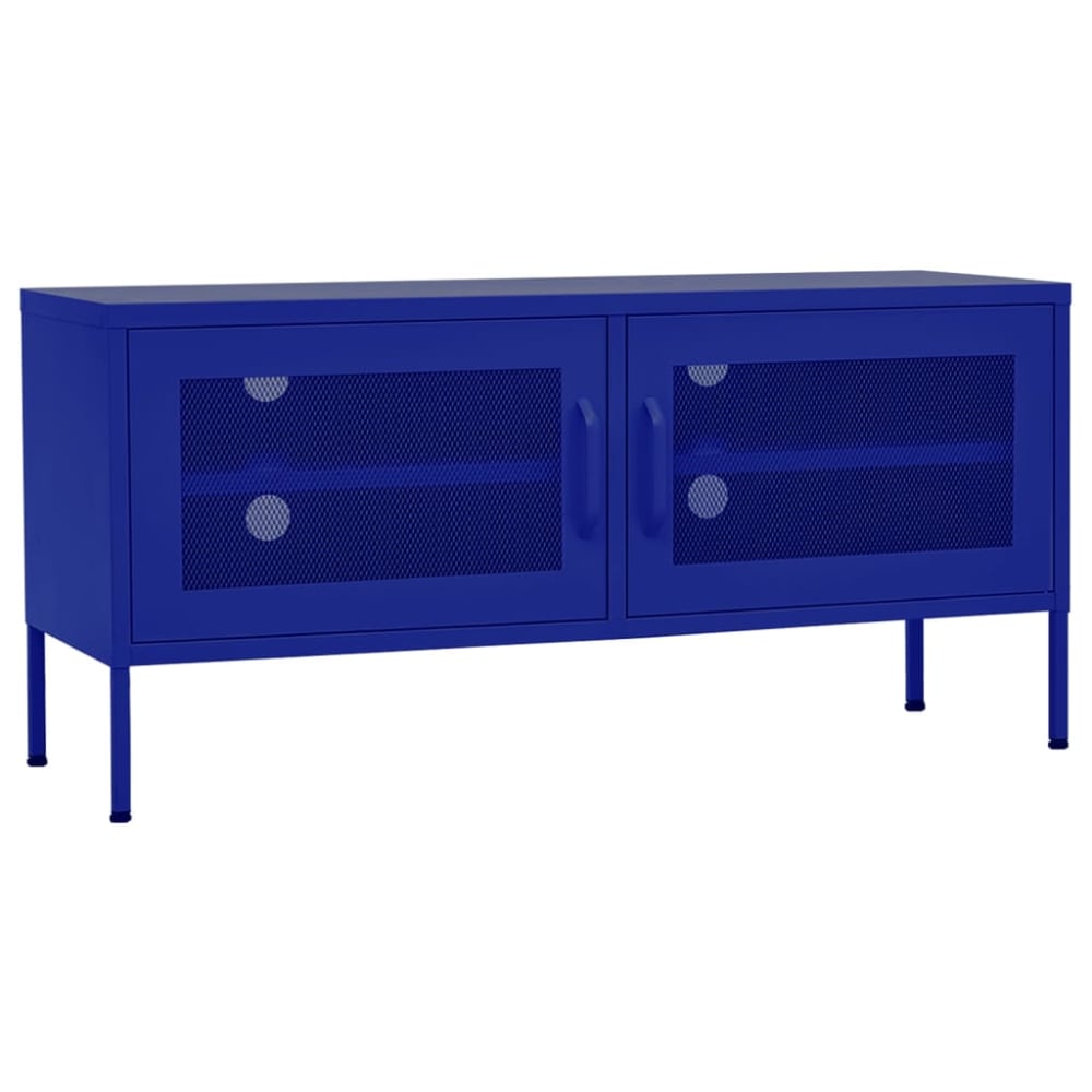 meuble tv acier bleu