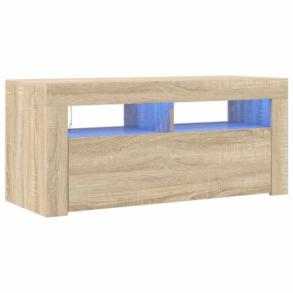 Meuble tv avec led bois