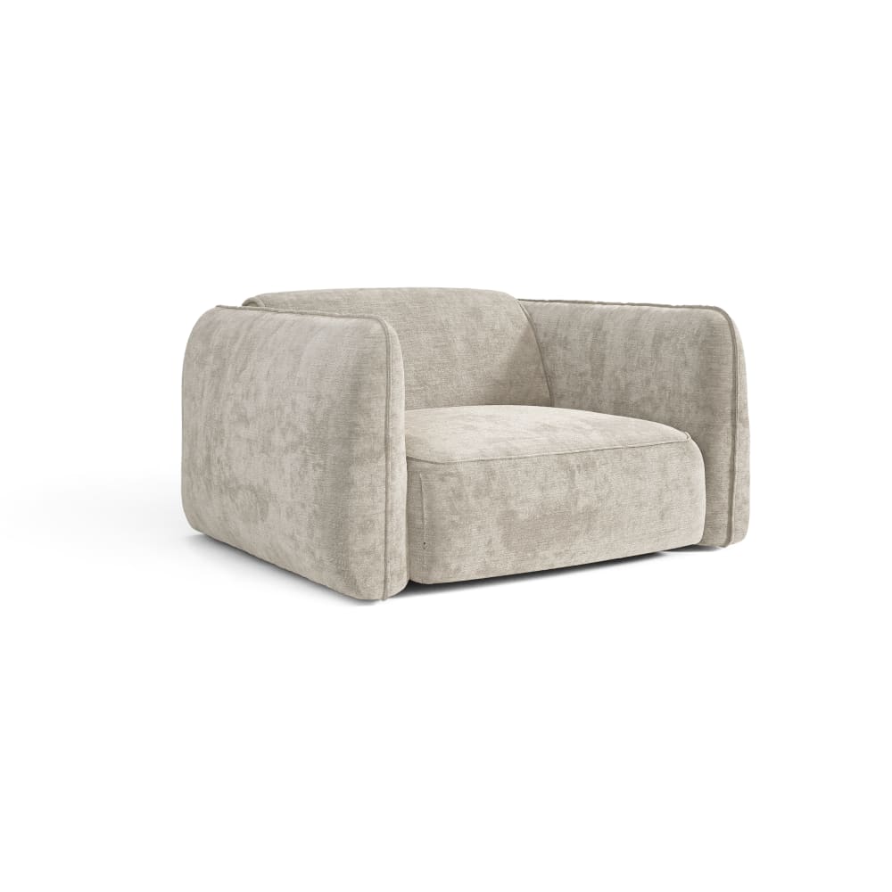 Fauteuil en velours gaufré taupe — Beyit