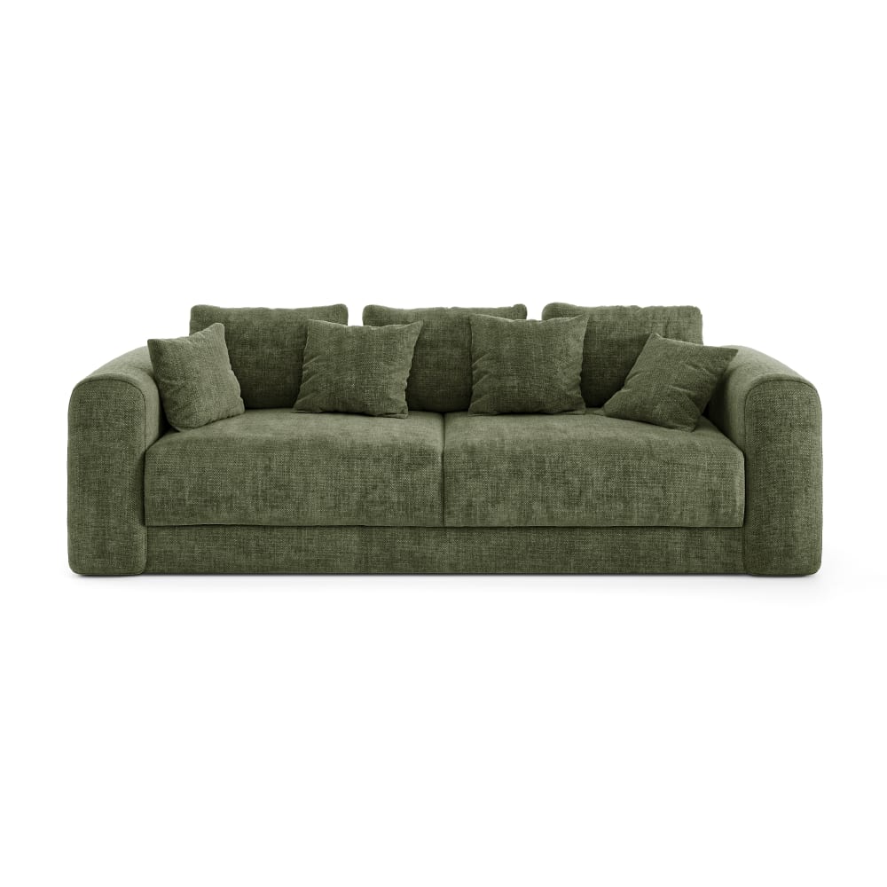 Canapé convertible coffre - noyer