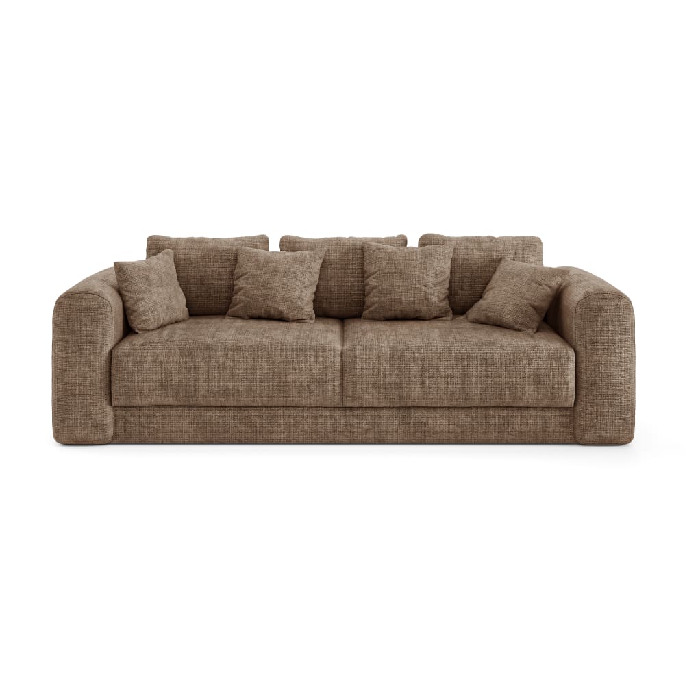 Canapé convertible coffre - noyer