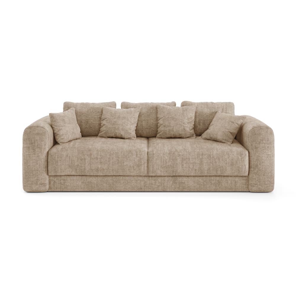 Canapé convertible coffre - noyer