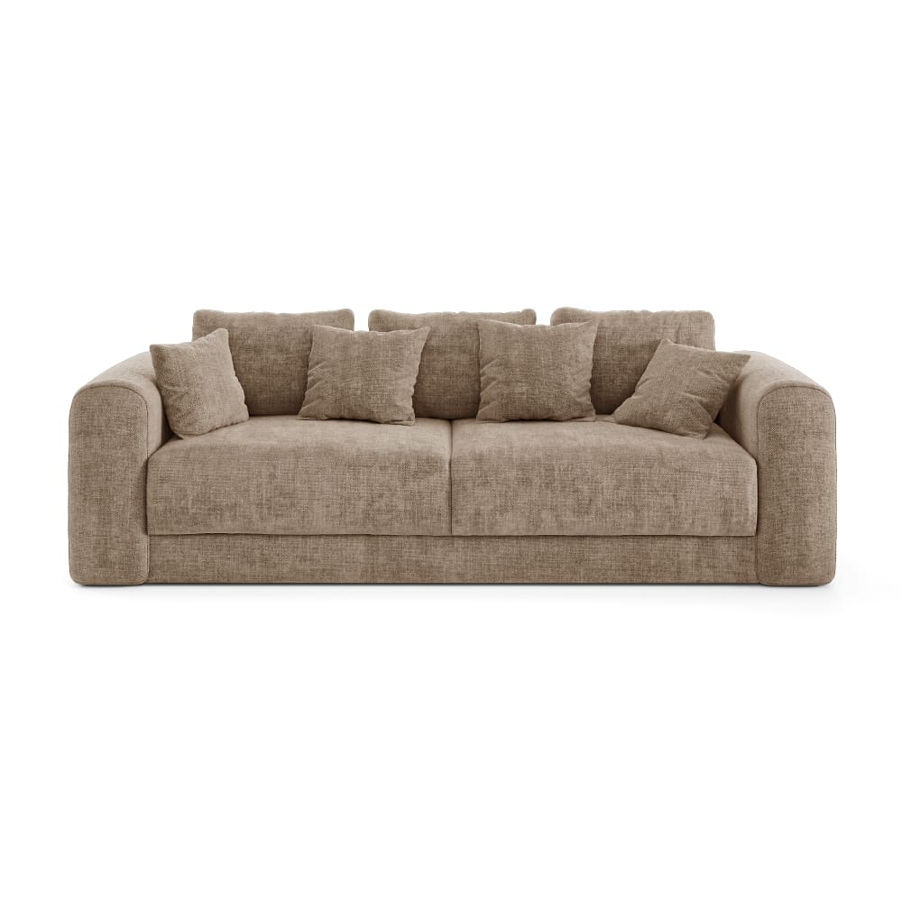 Canapé convertible coffre - noyer