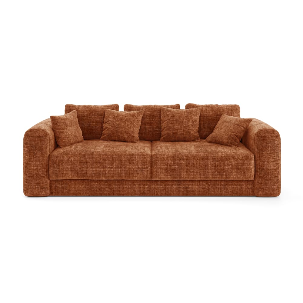 Canapé convertible coffre - noyer