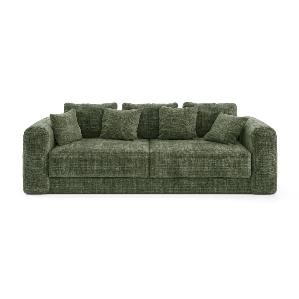 Canapé convertible coffre - noyer