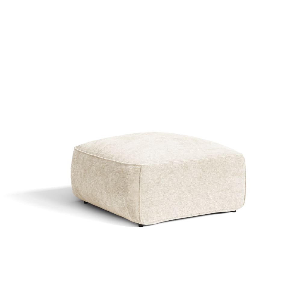 Pouf en velours gaufré crème — Beyit