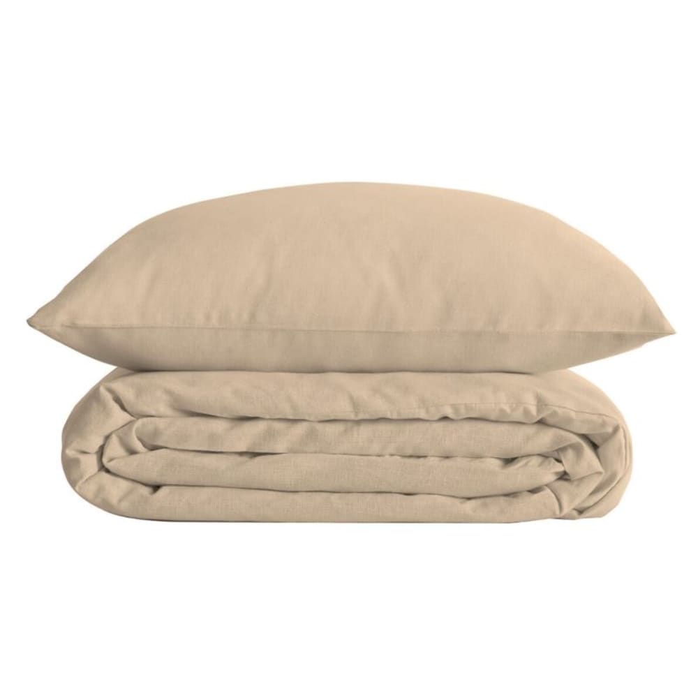 MueMue Bettbezug + zwei Kissenbezüge Baumwolle beige 220x240cm Baumwolle Baby