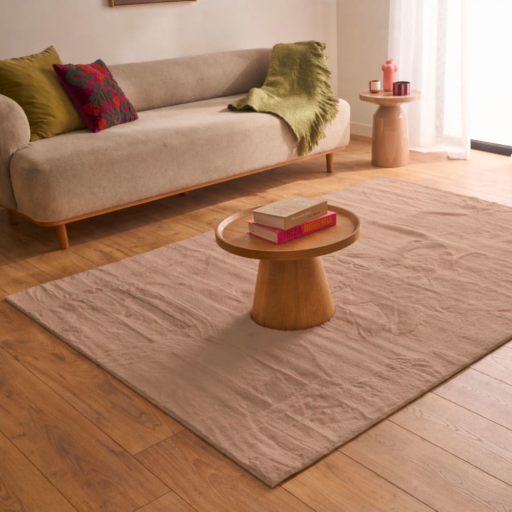 Nazar Weicher taupe Teppich 80x150 - Pes - Polyester