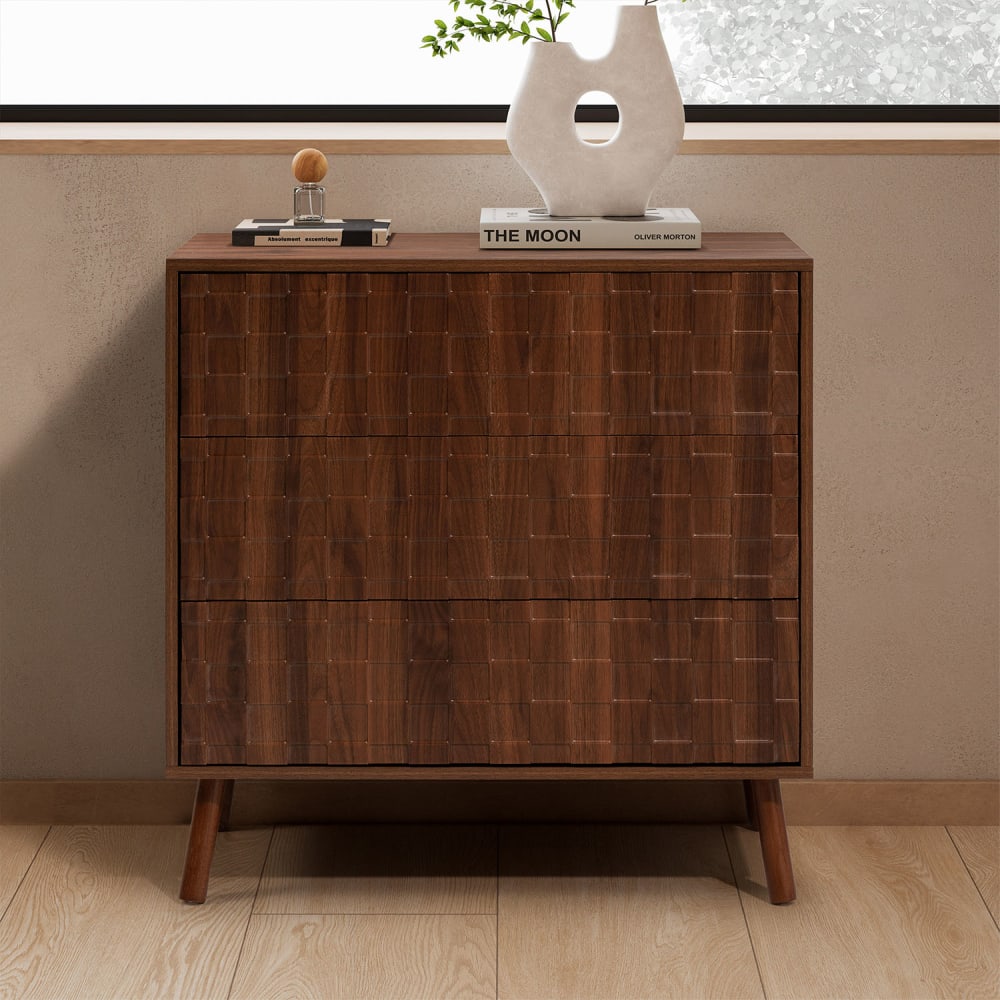 Kommode 3 schubladen Walnuss-Optik - Maisons Du Monde