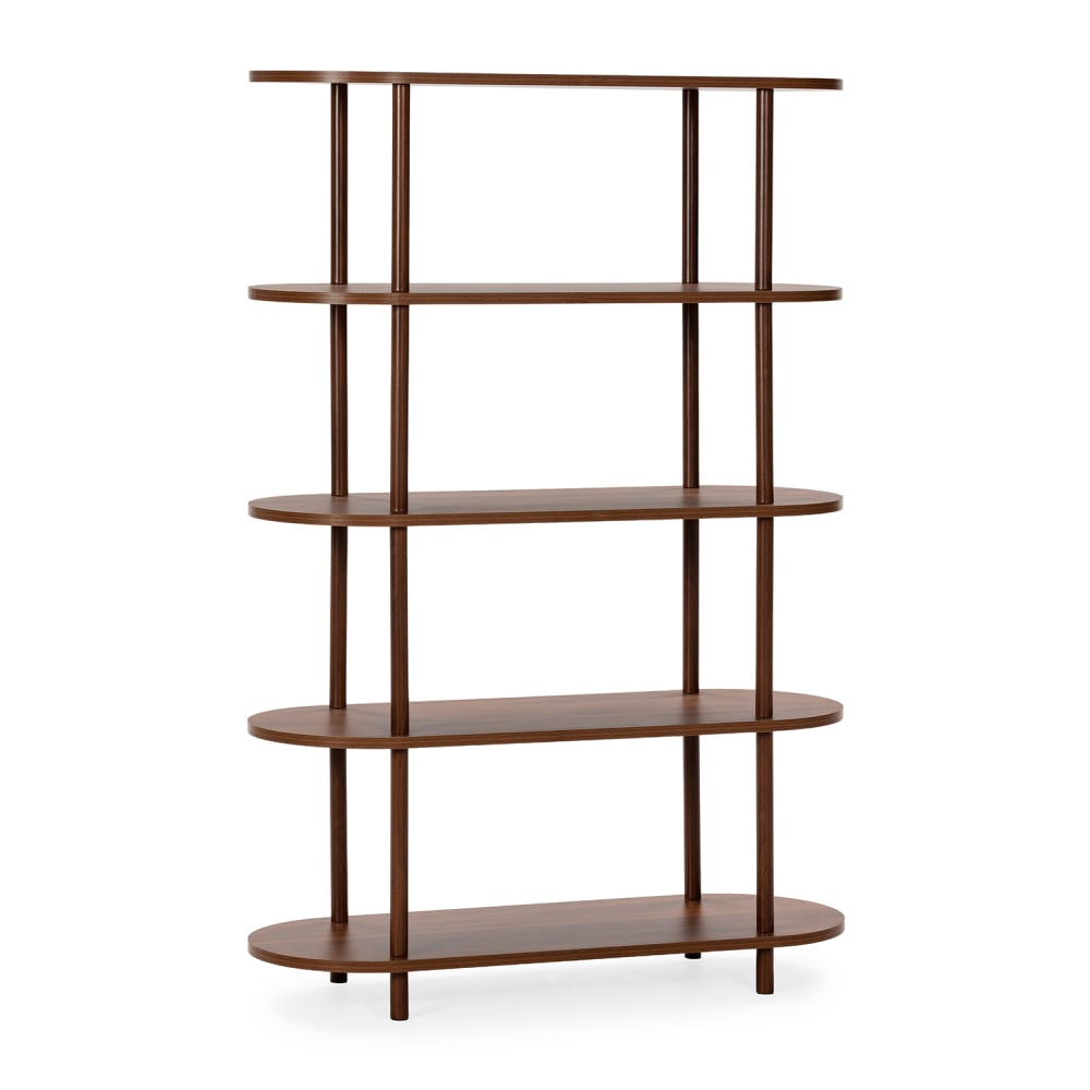 Etagère avec 5 étagères effet Noyer Etagère avec 5 étagères effet Noyer