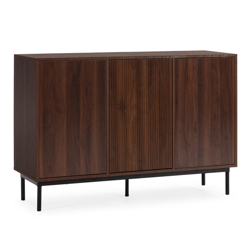 buffet 3 portes effet - noyer