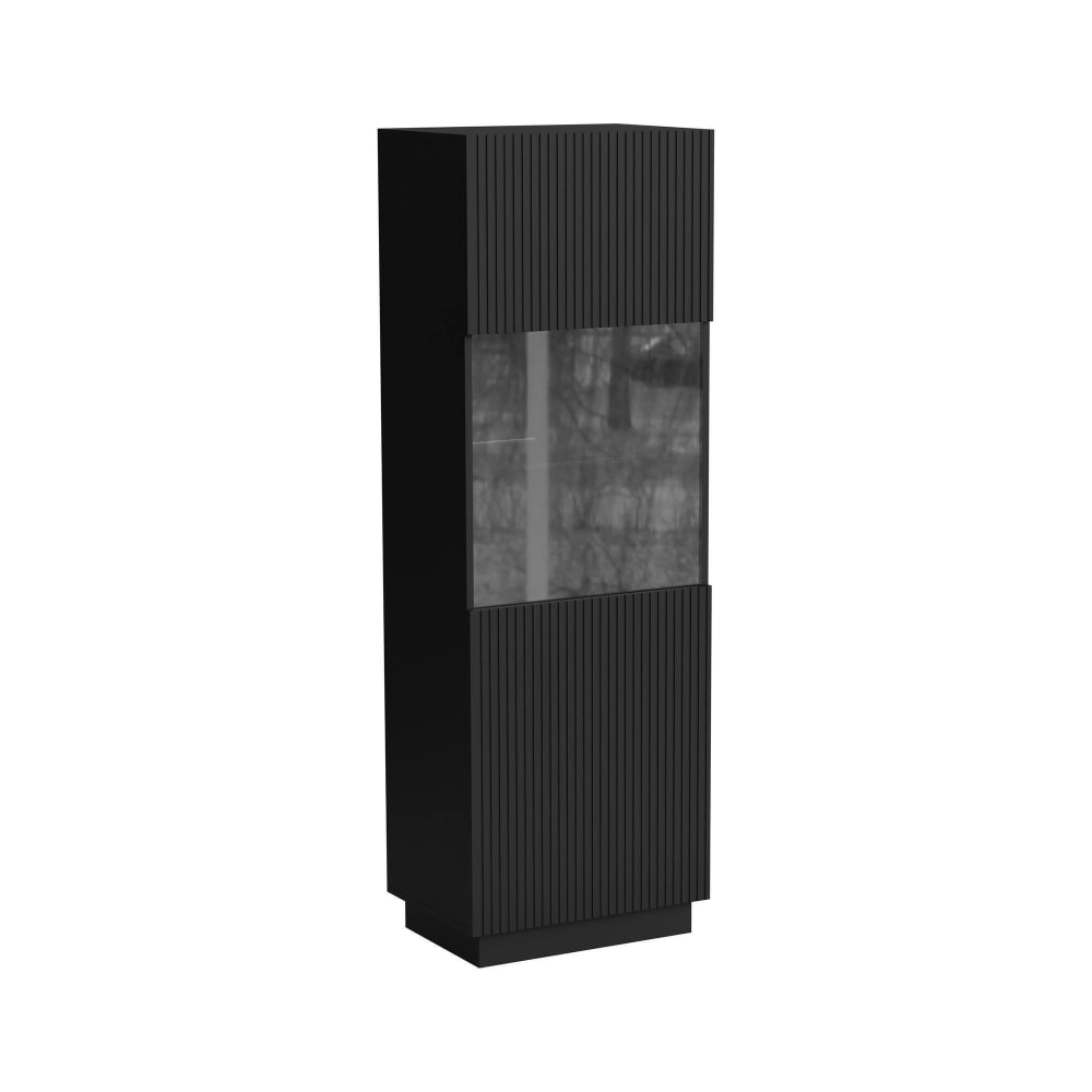 Vitrine bois noir 60x40x178h cm Vitrine bois noir 60x40x178h cm