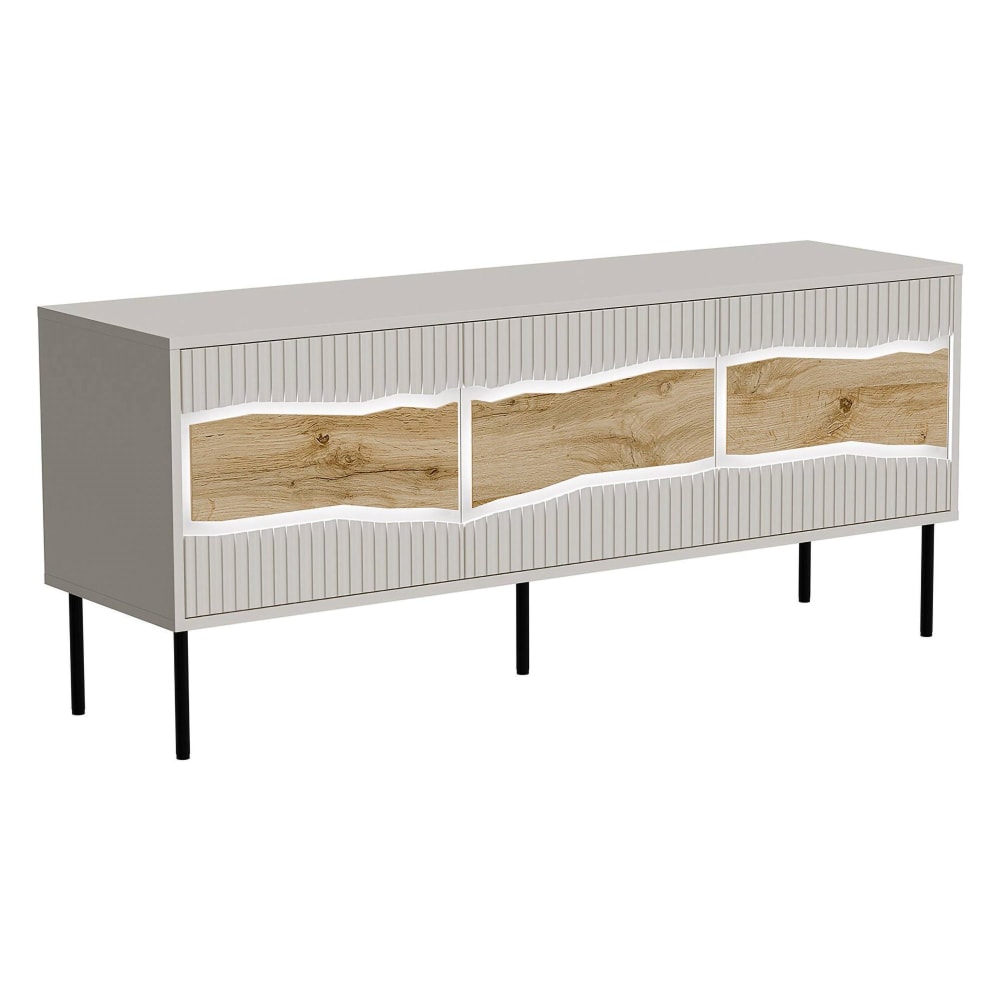 meuble tv bois beige