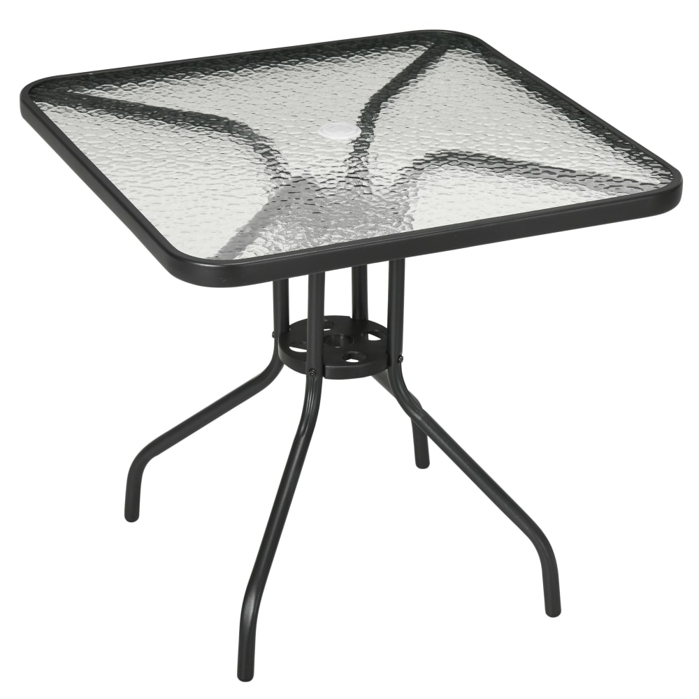 Table de jardin en métal - parasol