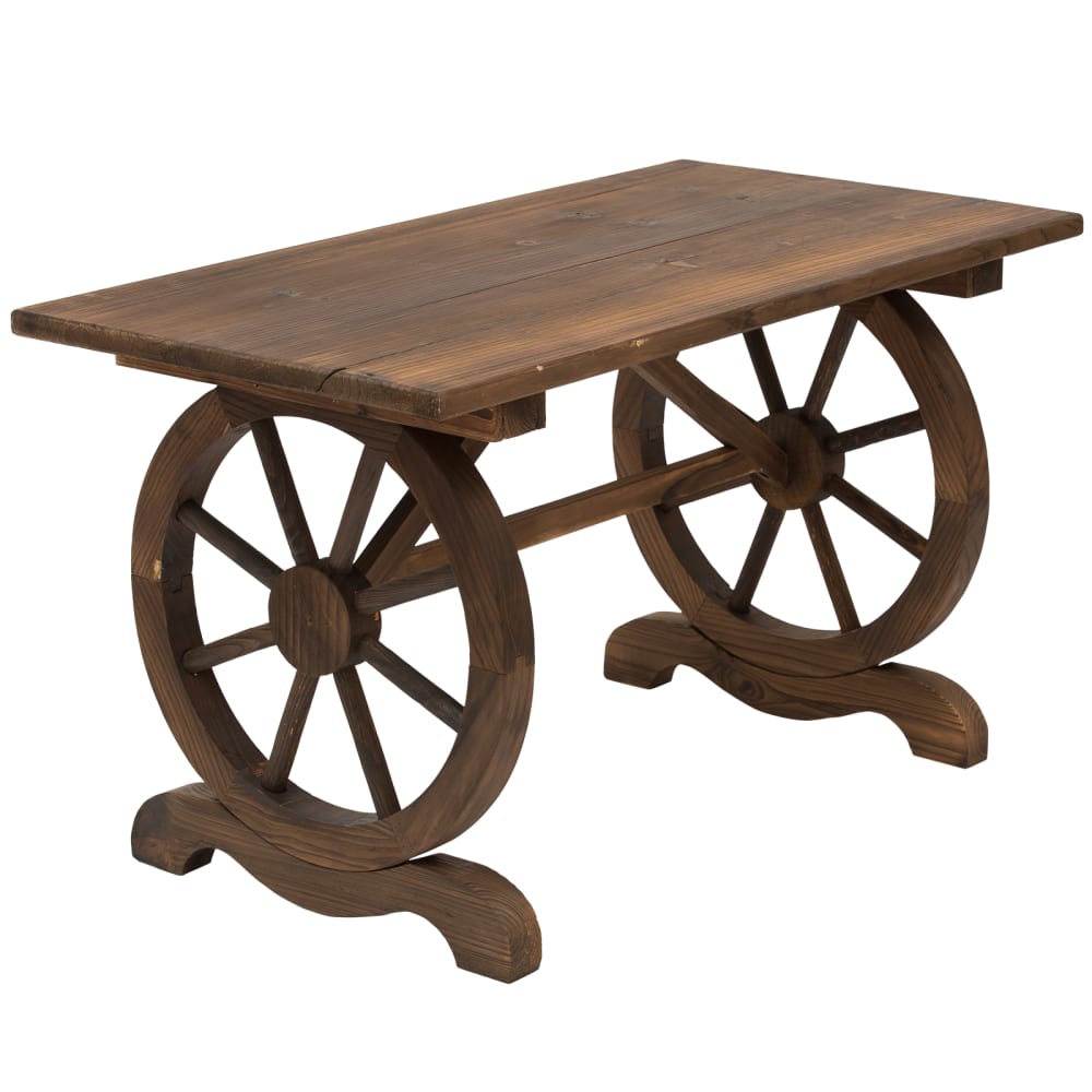 table de jardin en sapin - massif