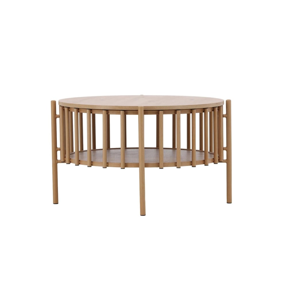 Venture Home Couchtisch Rubbo Ø80cm, natur Braun Spanplatte