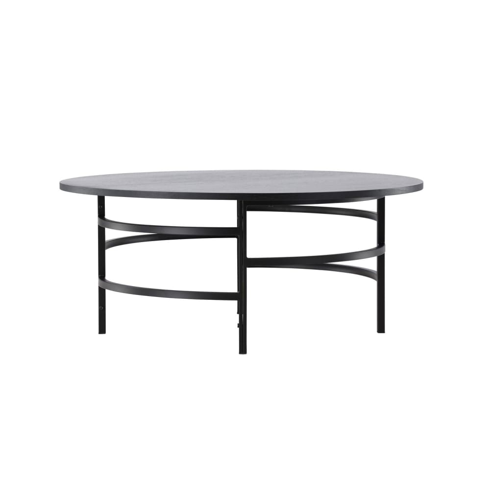 Venture Home Couchtisch Ø100cm, Schwarz Schwarz Spanplatte