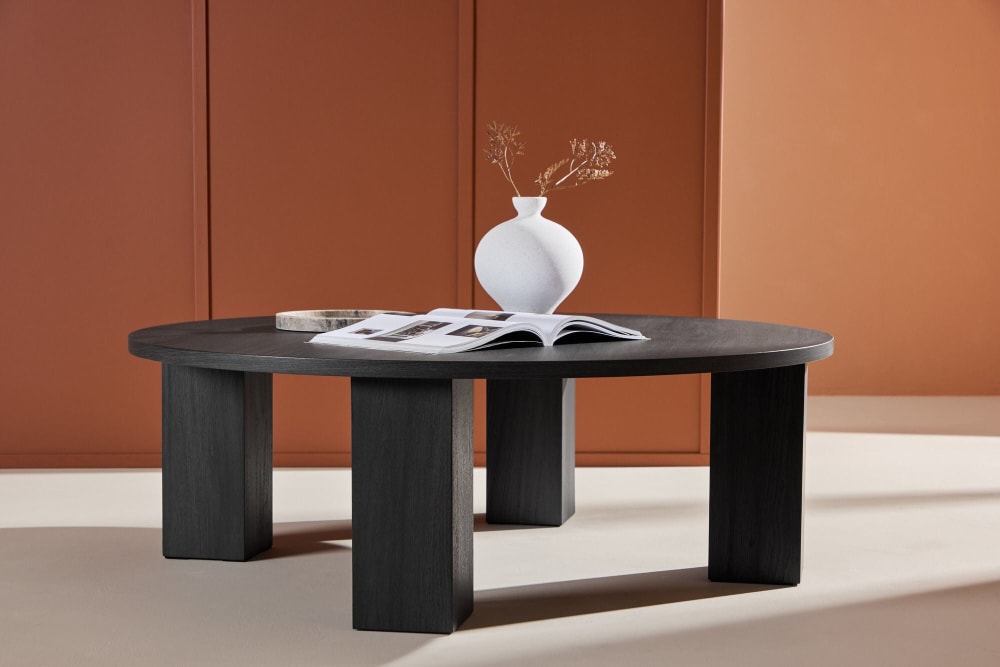 Couchtisch Juno Ø120cm, Schwarz - Maisons Du Monde