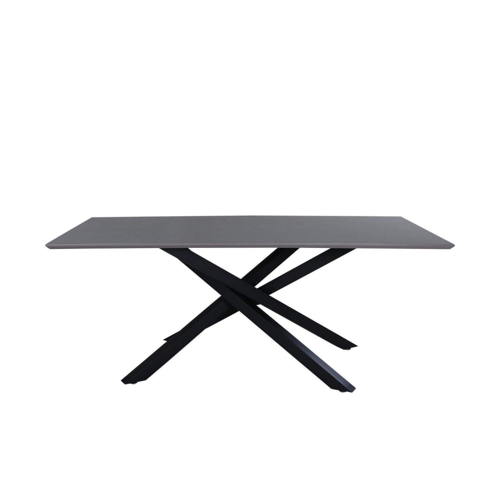 Venture Home Esstisch 180*90cm, Grau / Schwarz style modern Grau Spanplatte