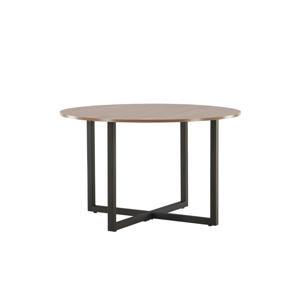 Venture Home Esstisch Durango Ø120cm, Walnuss/Schwarz style modern Braun Spanplatte