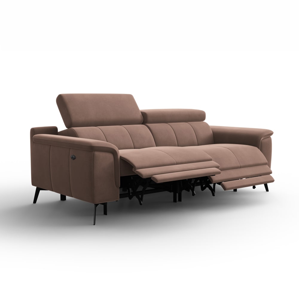 Canapé relax 3 places, - marron