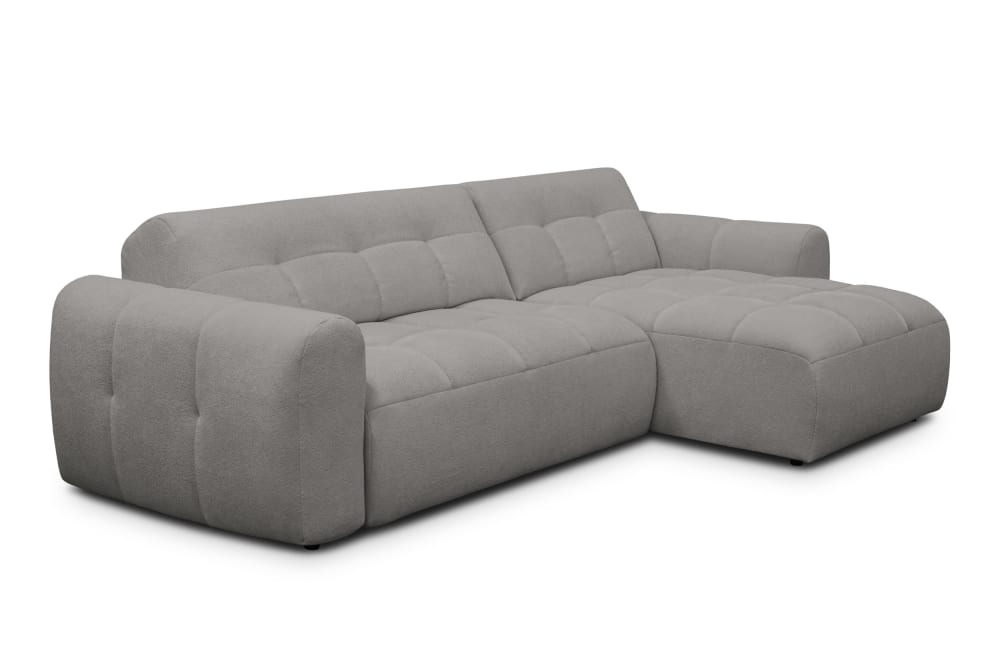 Courtois Laville Ecksofa 4-Sitzer rechts, taupe - Holz