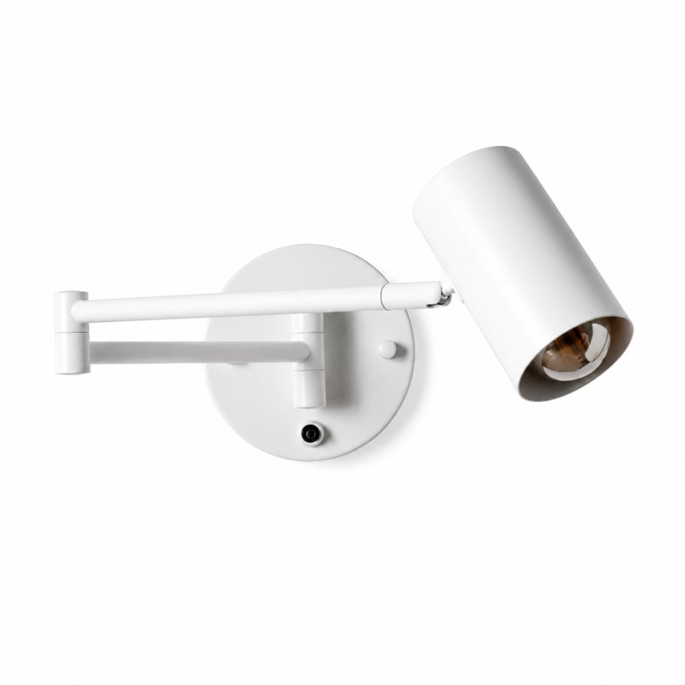 Applique murale extensible horizontale métal blanc E27 53 cm