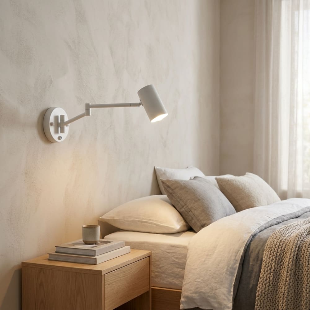 Applique murale extensible horizontale métal blanc E27 53 cm — vue 3