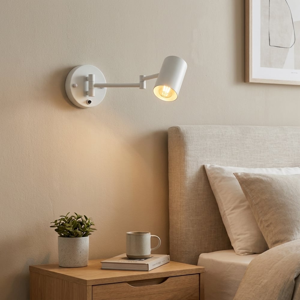 Applique murale extensible horizontale métal blanc E27 53 cm — vue 4