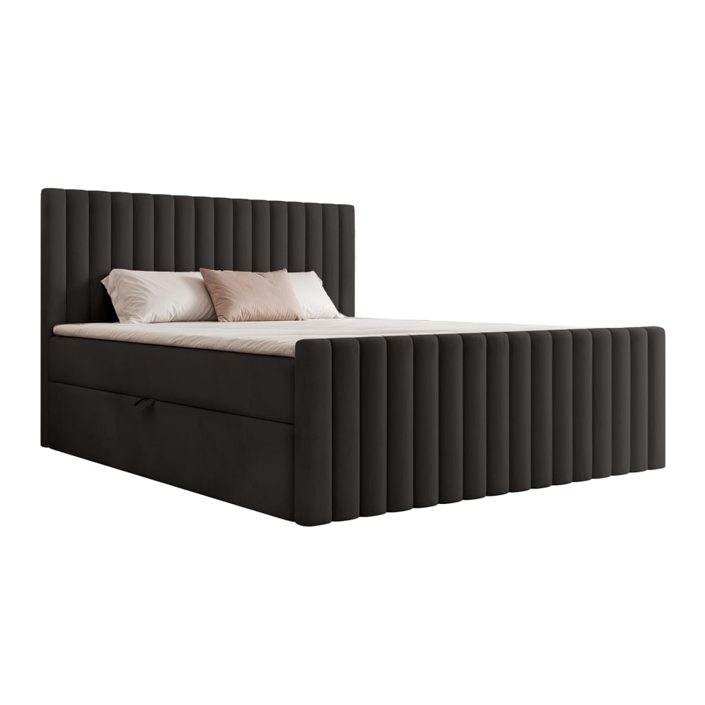 Lit boxspring en velours
