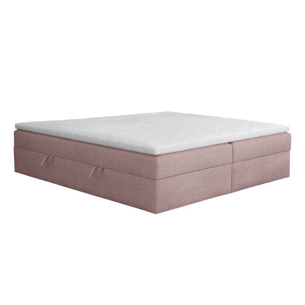 Lit boxspring en velours - ancien