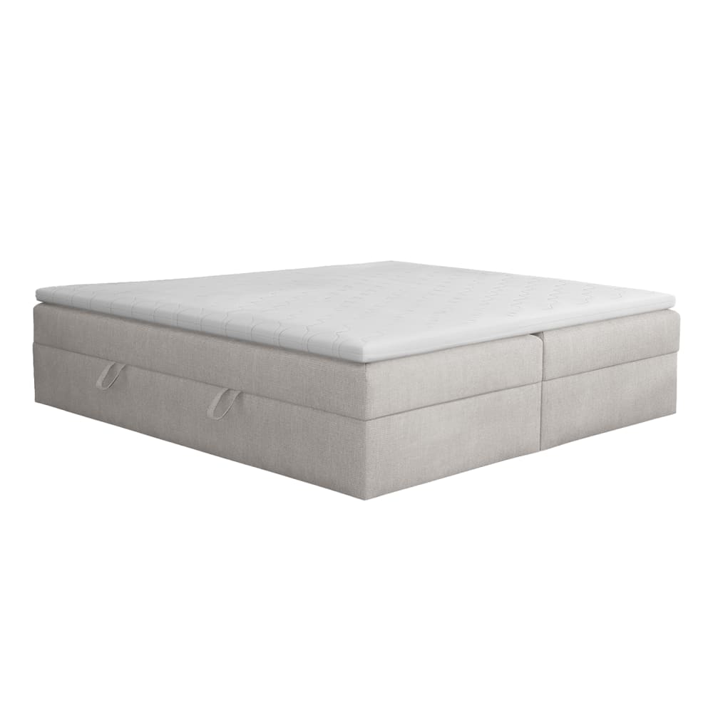 Lit boxspring en velours - clair
