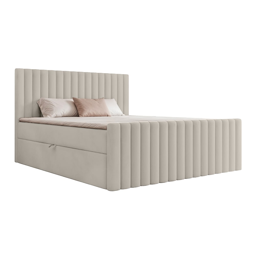 Lit boxspring en velours