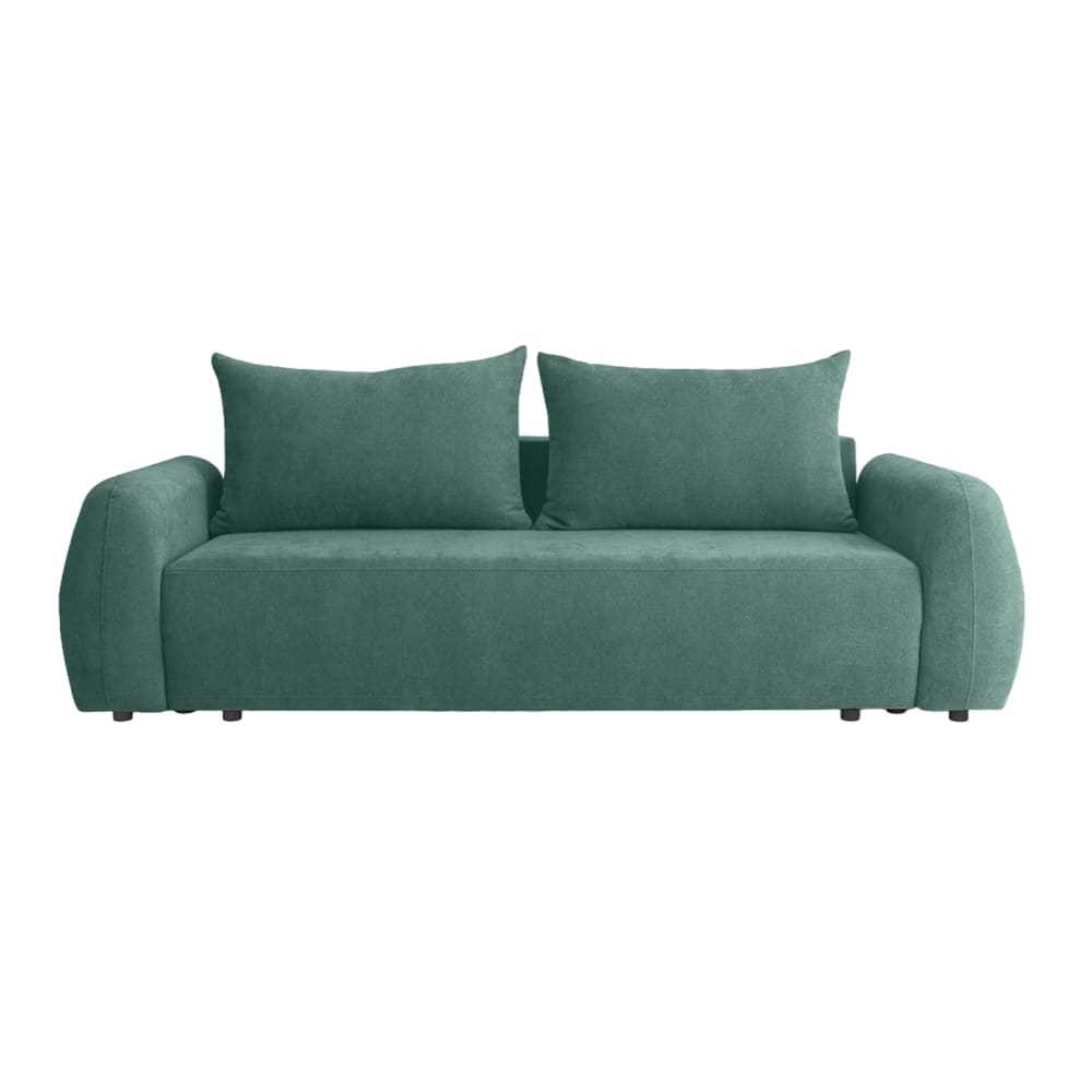 Canapé 2 places en tissu - turquoise
