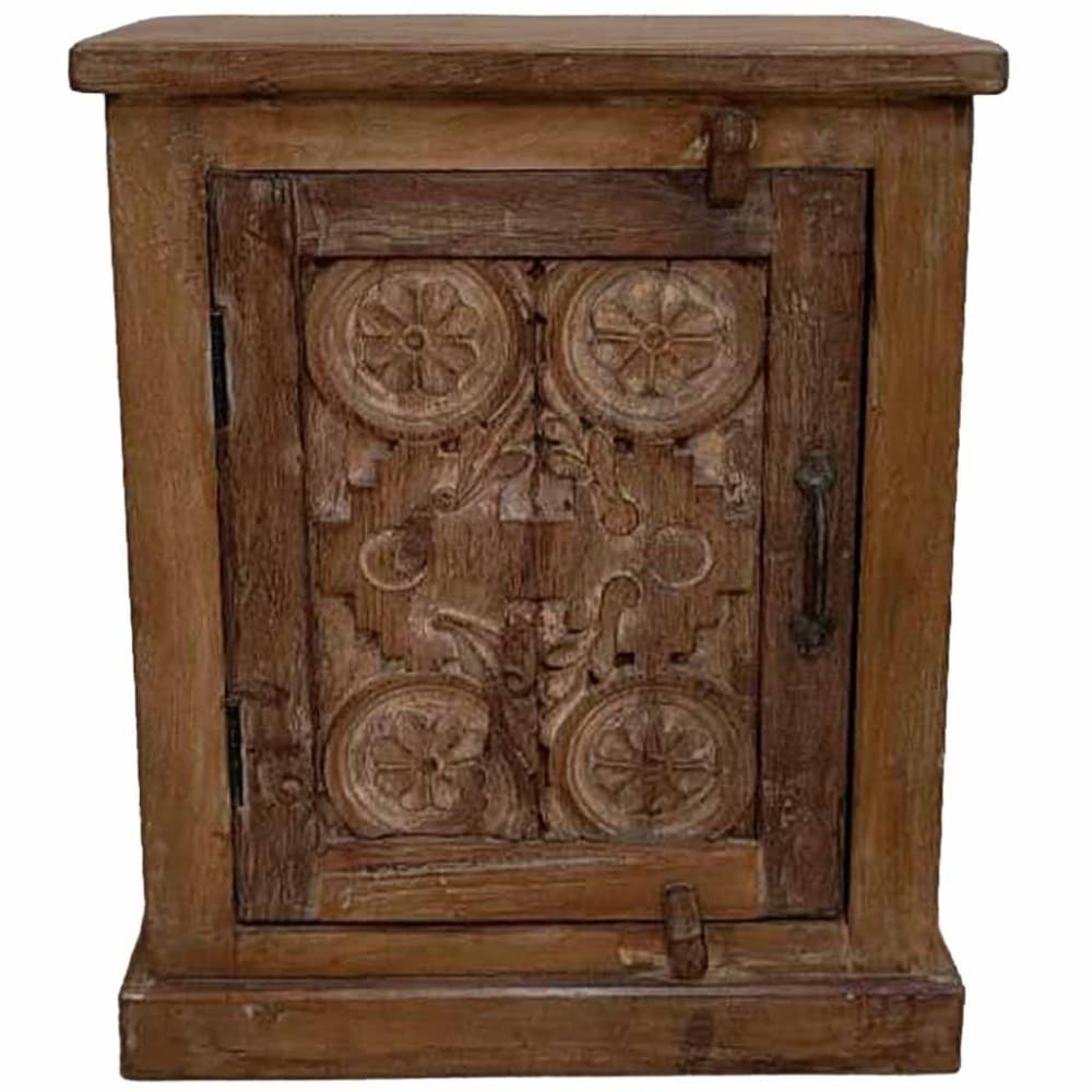Handgefertigter Nachttisch aus Holz 49x28x62 cm - Maisons Du