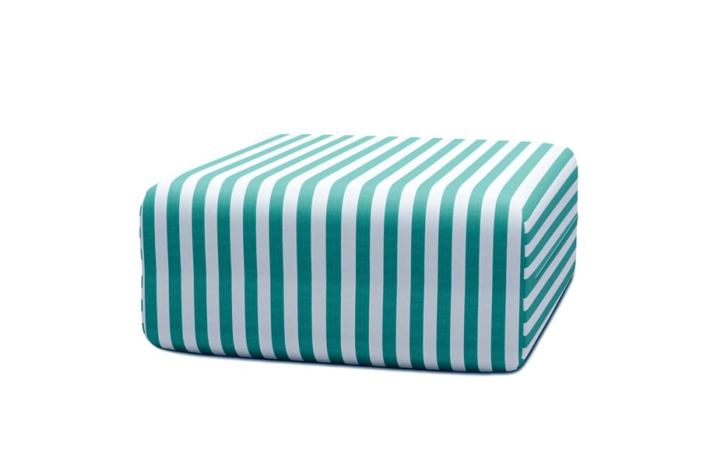 Pouf convertible et modulable - turquoise