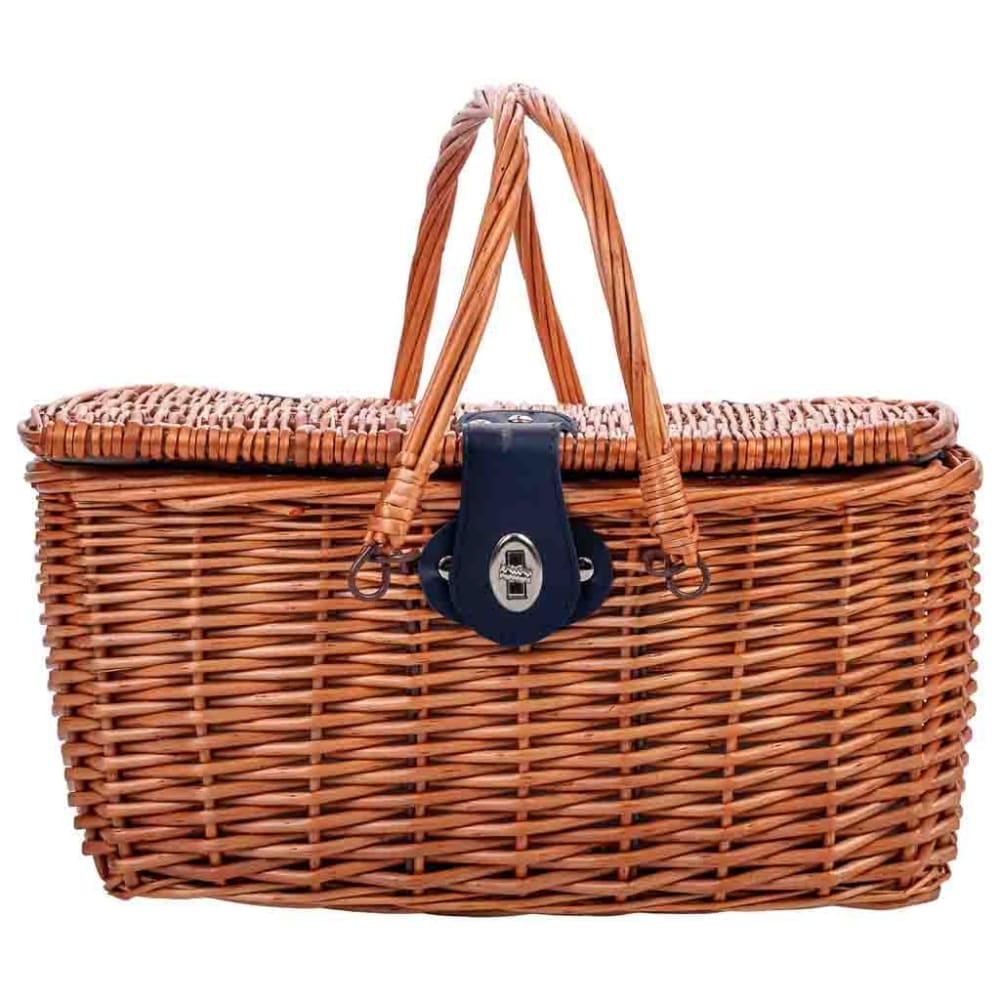 Picknickkorb 4 Personen 40x28x22h cm Marineblau - Maisons Du